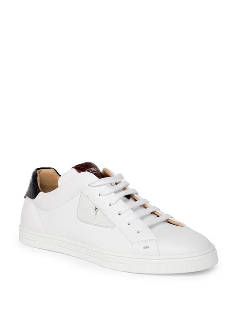 fendi white red sneaker|fendi men's white sneakers.